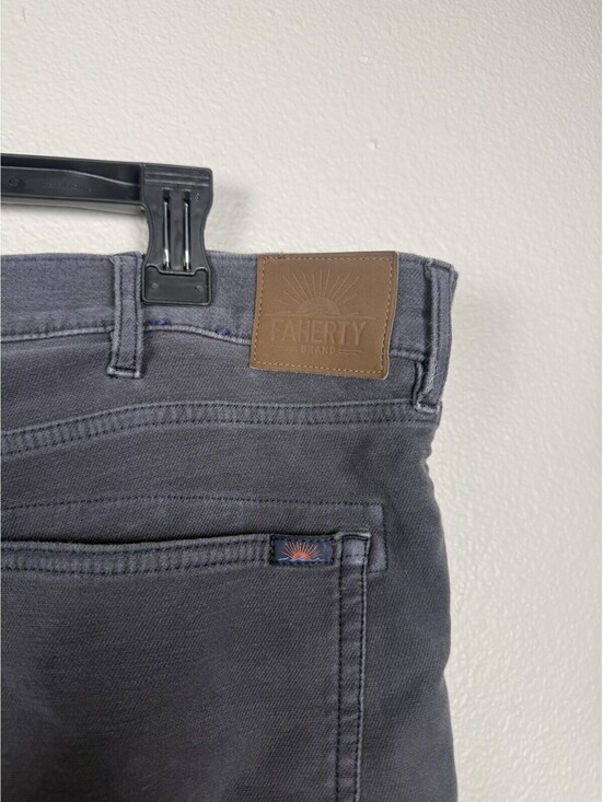 Faherty Other - Faherty Pants Mens 40x32 Grey Stretch Terry 5 Pocket Slim Straight Soft Comfort